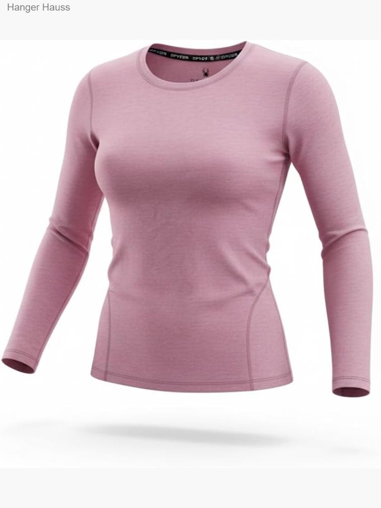 Long Sleeve Thermal Base Layer Top For Winter Activities, Moisture-Wicking